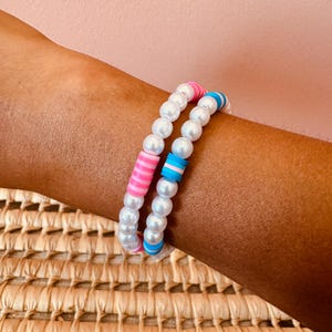 Jewelry-Costume Jewelry-Bracelet-Pearl Bracelet-Heishi Pearl Bracelet-