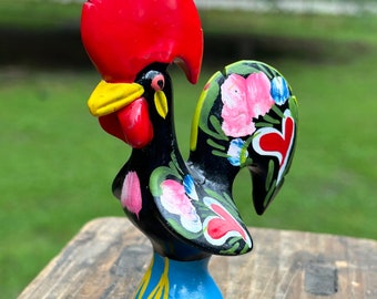 Colorful Barcelos Rooster Figurine Portuguese