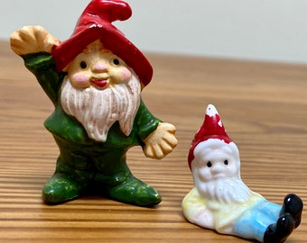 Tiny Gnome Figurines: Brinn's & Bug House Bone China (2