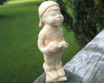 Vintage Sandlot Baseball Boy Player Statue...1989 Humorous Character Trophy...Gag Gift--Kitschy Gift for Him--Baseball Keepsake