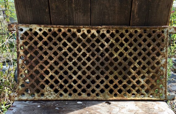 Vintage Iron Grate Rusty Floor Grate Rustic Home Staging Etsy