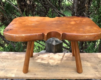 Wooden Step Stool, Rectangle with Side Cut Outs, Farmhouse Stool, Cottage Kitchen Foot Stool, Timeout Bench, Display Shelf or Riser