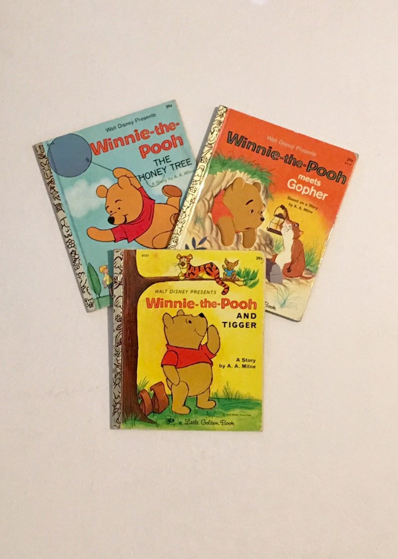 3 Little Golden Books Vintage Winnie the Pooh Books Walt Etsy 3 Little Golden Books Vintage Winnie the Pooh Books Walt Etsy