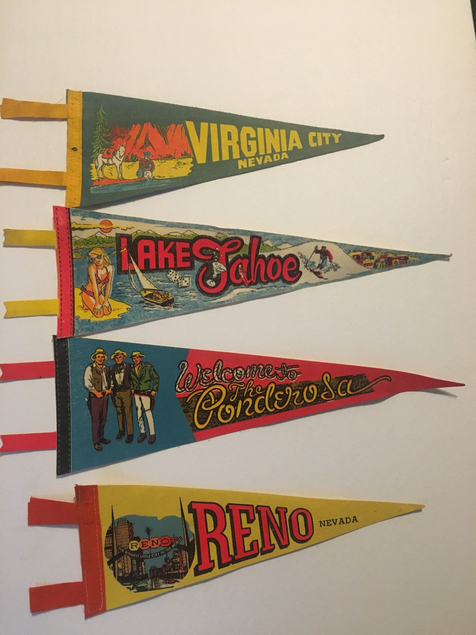 Vintage Felt Souvenir Pennant Travel Souvenir State Pennant Etsy