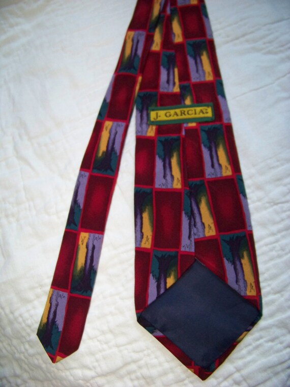 Vintage J Garcia Necktie 100% Silk Designer Tie J… - image 5