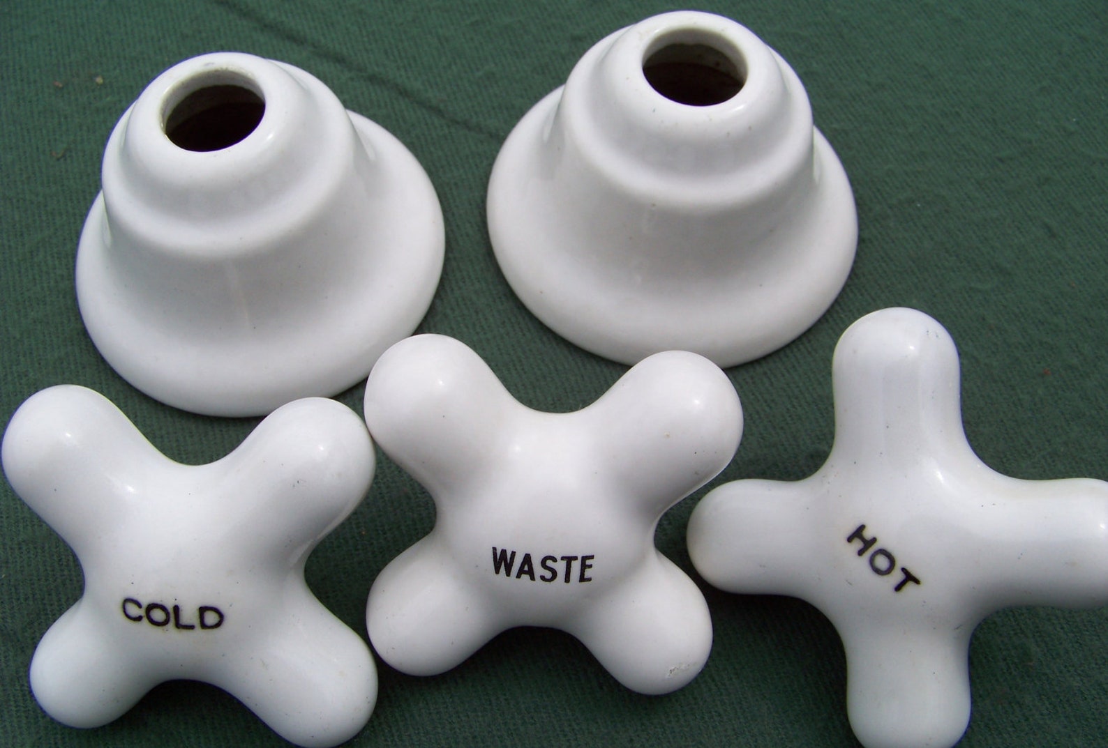 Vintage White Porcelain Bathroom Kitchen Faucet Handles with Etsy