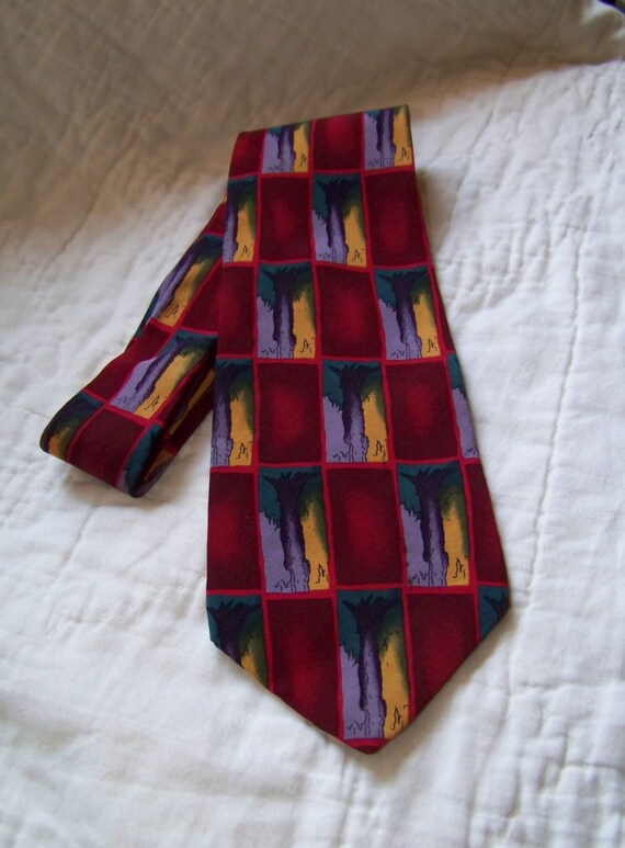 Vintage J Garcia Necktie 100% Silk Designer Tie J… - image 1