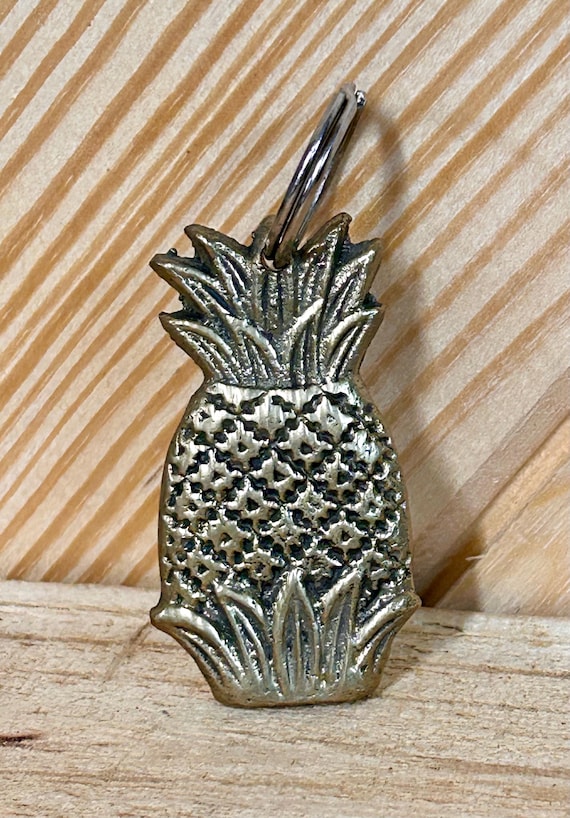 Brass Pineapple Key Ring Key Chain Backpack Charm… - image 10