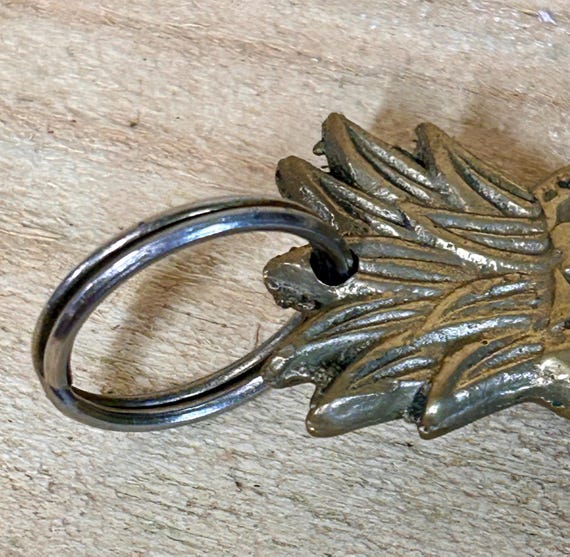 Brass Pineapple Key Ring Key Chain Backpack Charm… - image 8