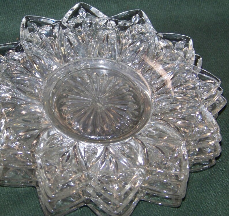 Vintage Set of 5 Star Shaped Glass Dessert Plates Mid Century Etsy