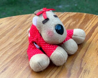 Vintage Ramona Reindeer Doll, Hallmark 1986 Christmas Toys, Plush Ornament, Plushie, Christmas Decor