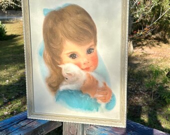 Framed Charmin Tissue Little Girl Print Ad by Frances Hook American Beauties Series Farmhouse Inspired Gallery Wall