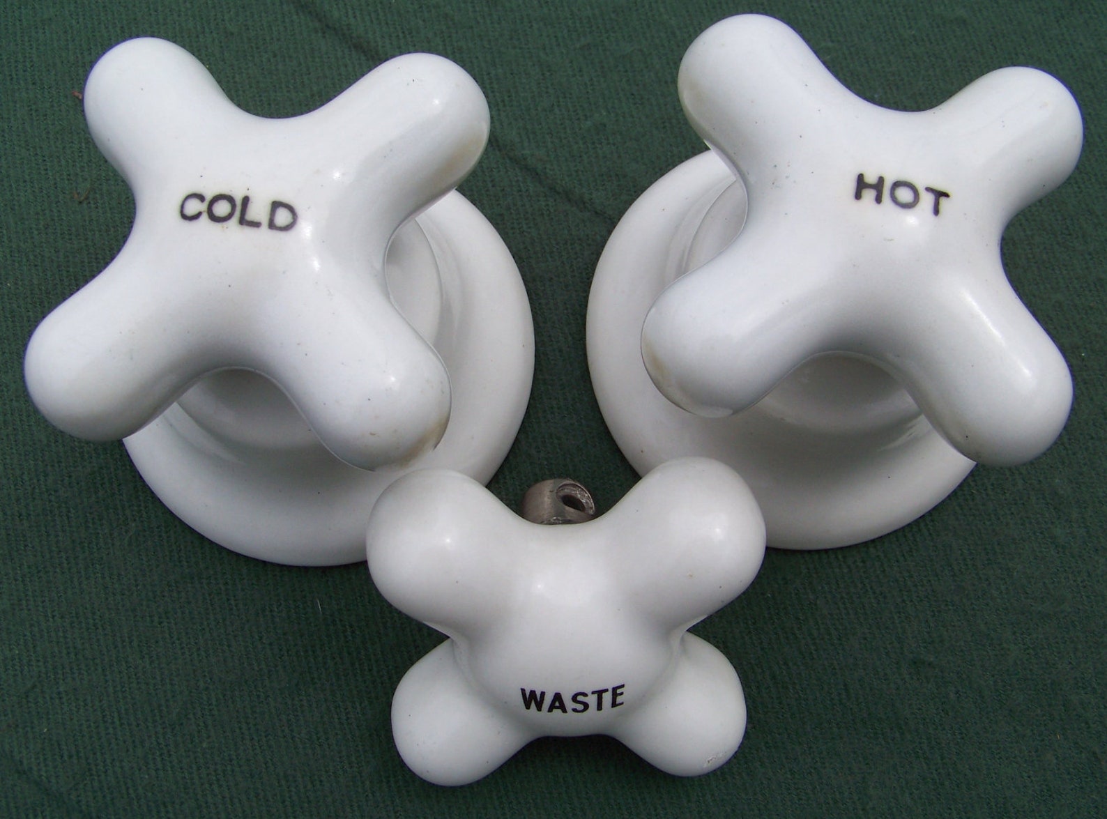 Vintage White Porcelain Bathroom Kitchen Faucet Handles with Etsy