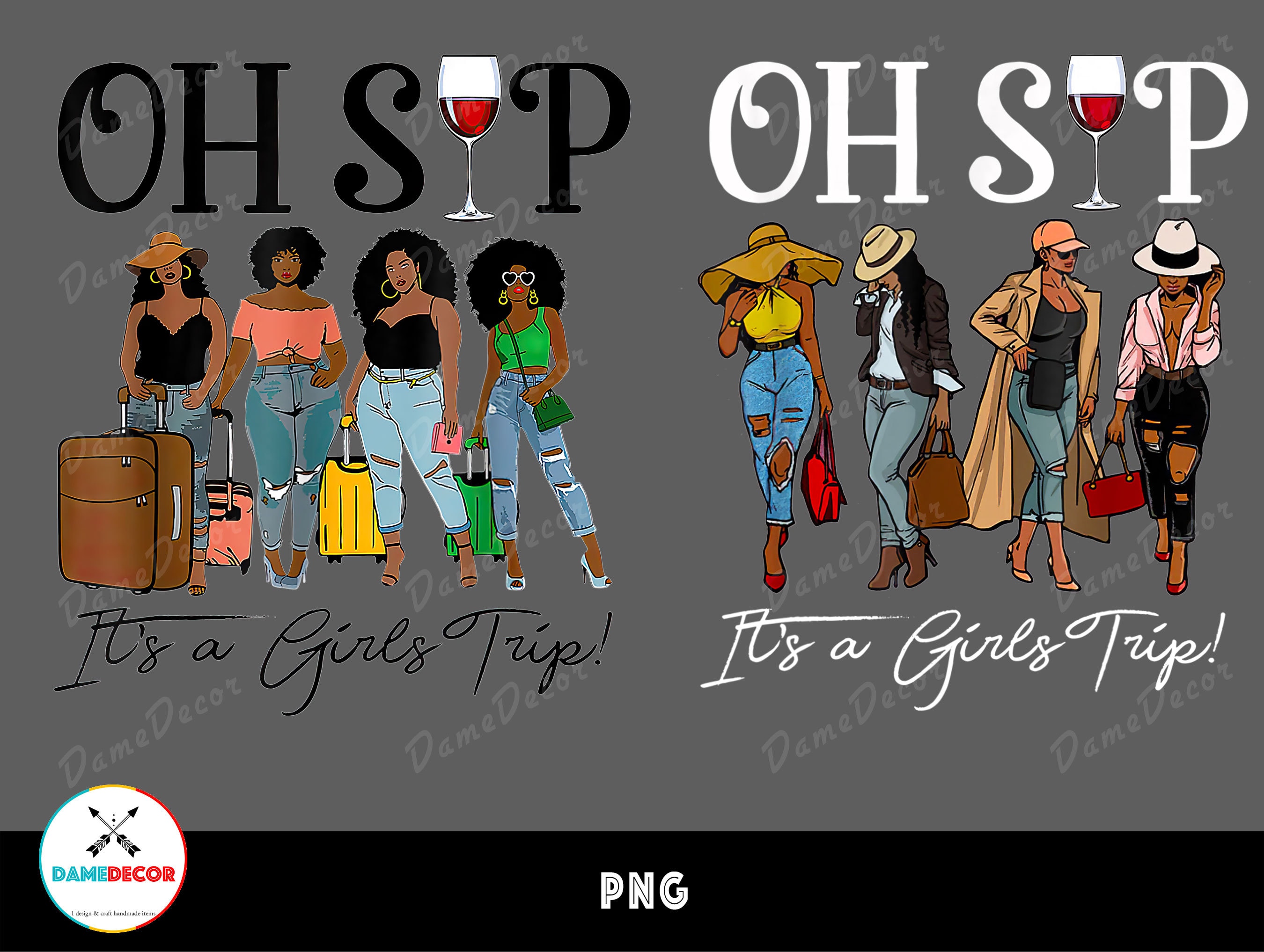 Oh Sip It's a Girls Trip PNG Digital Download Etsy Australia