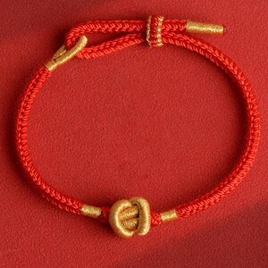Handmade Red String Bracelet: Lucky Double Heart Knot, Friendship Gift