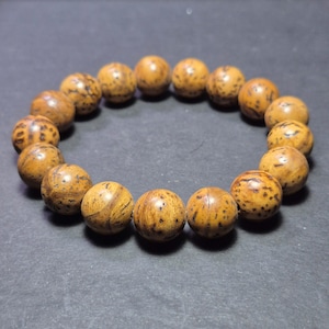 12mm Natural Bodhi Seed Bracelet, Buddhist Prayer Mala for Meditation, Protection & Mindfulness, Handmade Spiritual Jewelry