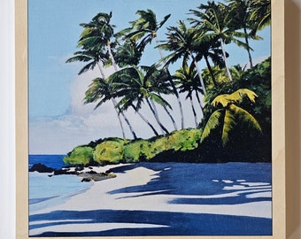 NEW! WOOD PRINTS! “Palauea Beach aka White Rock Beach, Wailea, Maui”