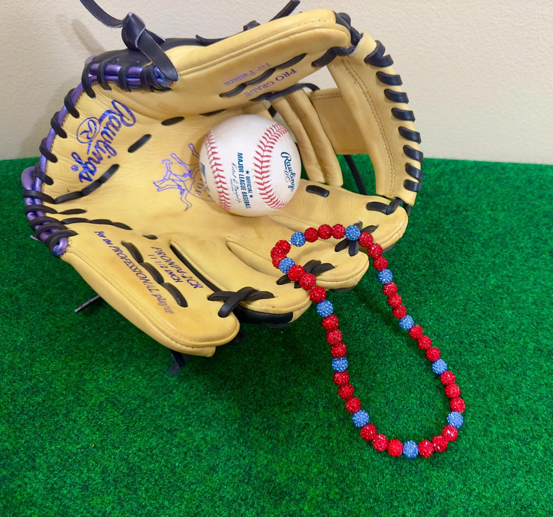 Baseball Bead Necklace Baseball Beaded Chain Necklace For Men