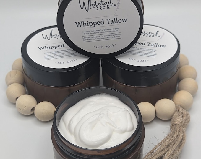 Whipped Tallow Cream All-Natural Ingredients, Infused with Essential Oils