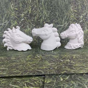 carosel horse heads (3) Christmas tree ornaments unit 69