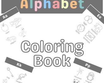 Printable Alphabet Coloring Book: Fun ABC Learning (Digital Download)
