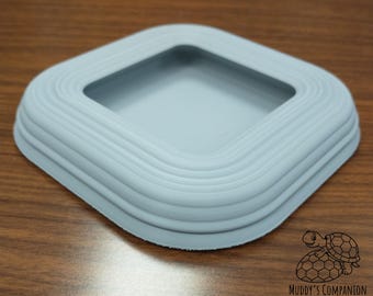 Worm-Proof Reptile Food Dish – Ribbed Feeder Bowl for Dubia Roaches, Worms & Insects – Terrarium Decor