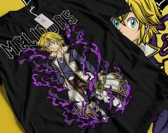 ユニセックス メリオダス Tシャツ、七つの大罪 Tシャツ、七つの大罪