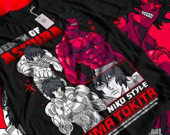 Chemise JACK HANMA, T-shirt Anime série Baki Hanma, chemise Baki le grappin, t-shirts de boxe Manga Yujiro Hanma Baki, chemise Anime, tee-shirt Jack Hanma