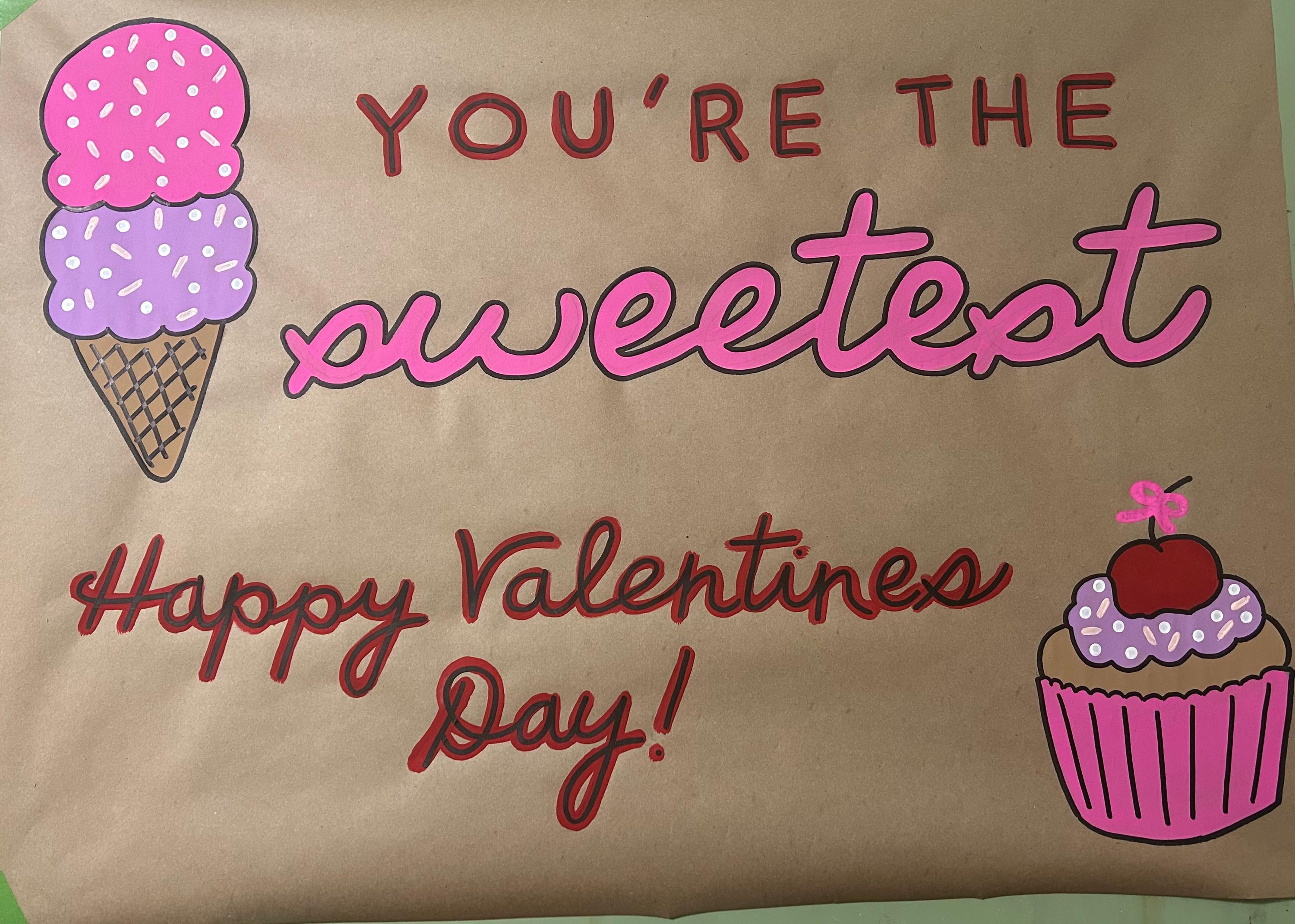 Valentines / Galentines Day Brown Paper Custom Painted Banners - Etsy