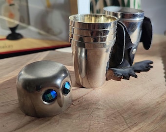 Hidden glass in silver Owl