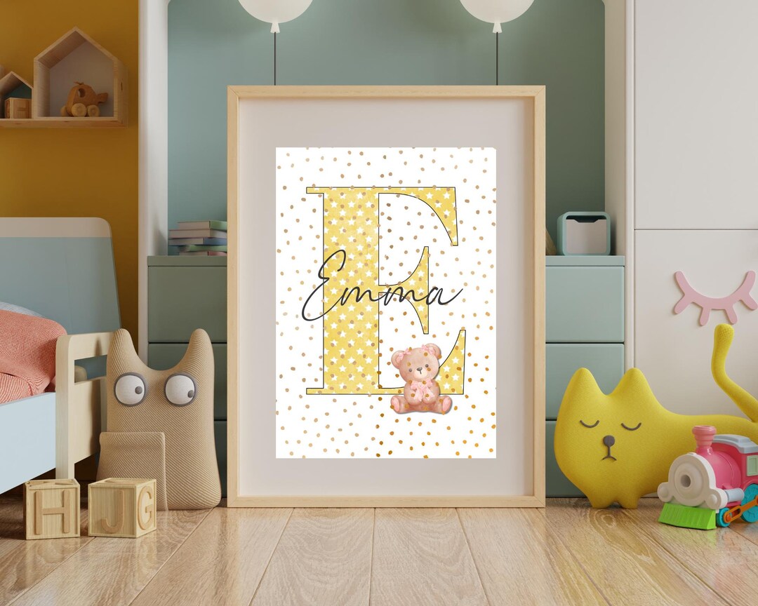 Printable Your Choice Colors Nursery Girls Name, Cute Name Letter, Baby ...