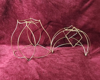 Wire lampshade frames. Vintage style, 2 sold together.