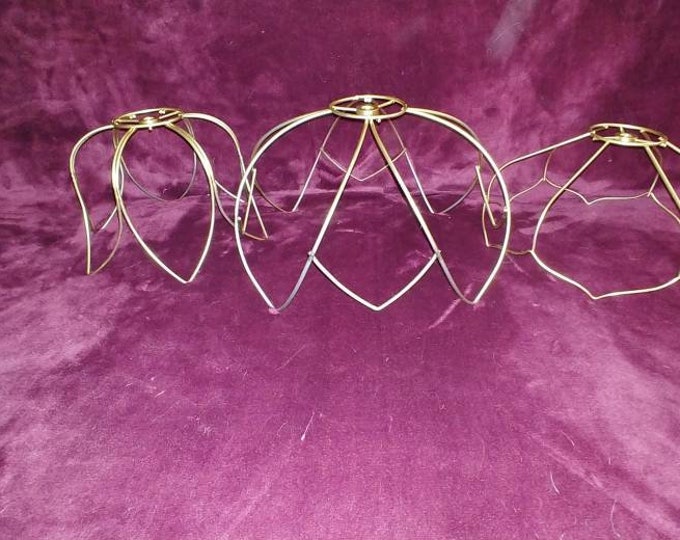 Victorian Wire Lampshade Frames Sm. Hex Tulip Wire Frame and Sm Open
