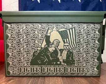 Trump Engraved Ammo Box: Patriotic 2nd Amendment Gift