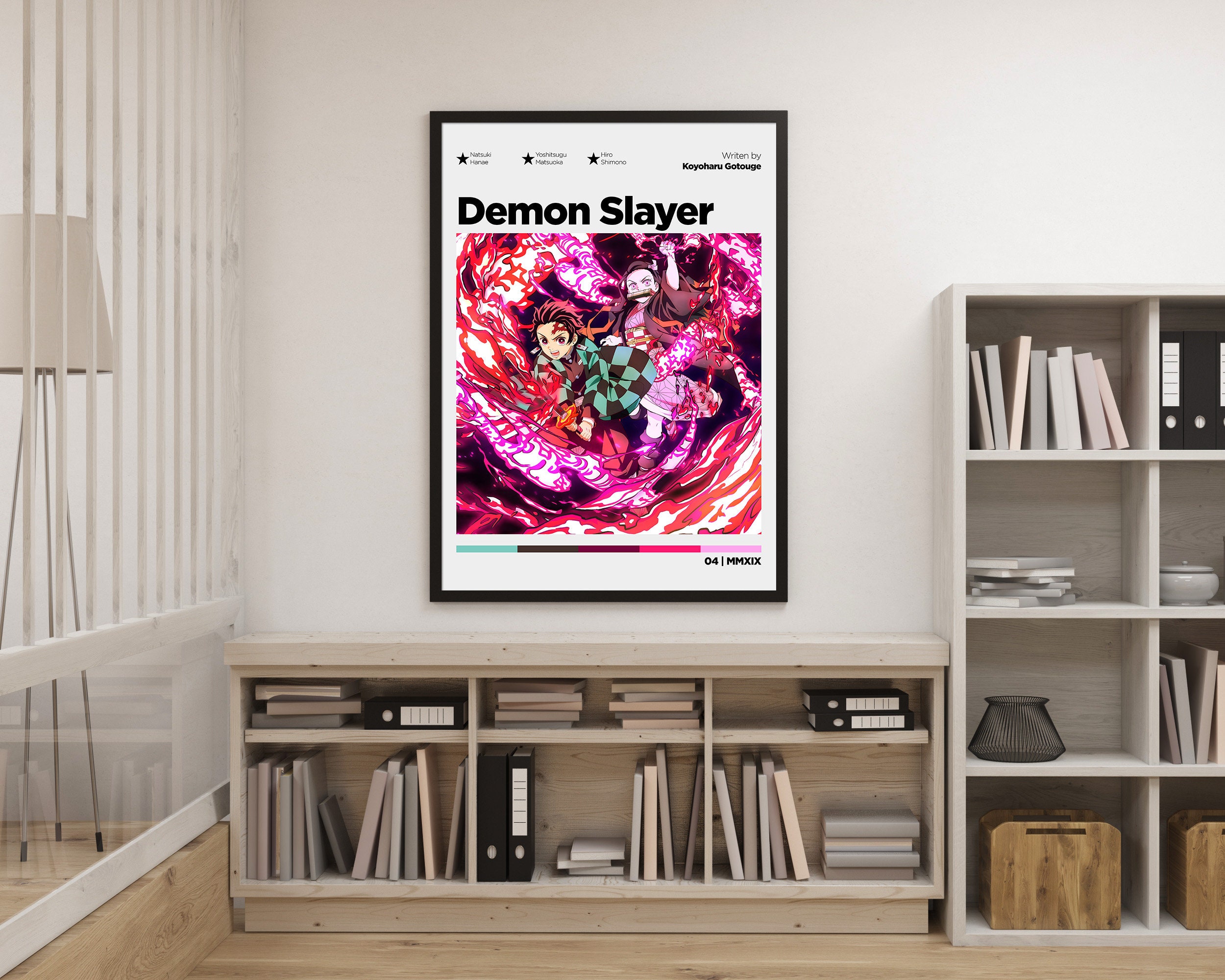 Demon Slayer Poster, Minimalist Poster, Anime Poster, Wall