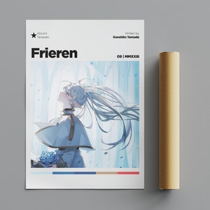 Frieren Poster, Minimalist Poster, Anime Poster, Wall Art, Wall Decor, Premium Matte Vertical Posters, 4K Quality, Movie Poster