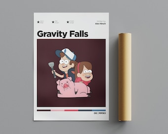 Gravity Falls Poster, Minimalist Poster, Anime Poster, Wall Art, Wall Decor, Premium Matte Vertical Posters, Movie Poster