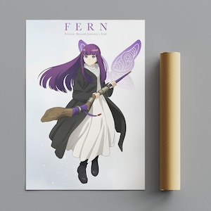 Fern Poster, Minimalist Poster, Anime Poster, Wall Art, Wall Decor, Premium Matte Vertical Posters, 4K Quality, Movie Poster