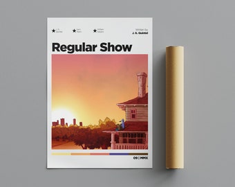Regular Show Poster, Minimalist Poster, Anime Poster, Wall Art, Wall Decor, Premium Matte Vertical Posters, 4K Quality, Movie Poster