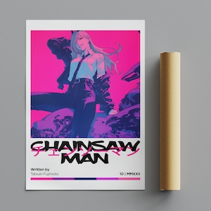 Chainsaw Man Poster, Minimalist Poster, Anime Poster, Wall Art, Wall Decor, Premium Matte Vertical Posters, 4K Quality, Movie Poster