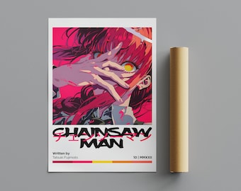 Chainsaw Man Poster, Minimalist Poster, Anime Poster, Wall Art, Wall Decor, Premium Matte Vertical Posters, 4K Quality, Movie Poster