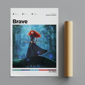 Brave Poster, Minimalist Poster, Anime Poster, Wall Art, Wall Decor, Premium Matte Vertical Posters, Movie Poster