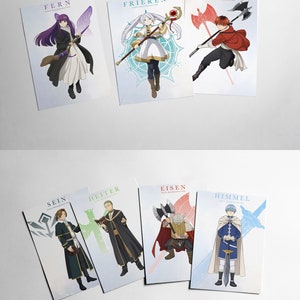 Sousou no Frieren Poster Bundle (7 in 1), Minimalist Poster, Anime Poster, Wall Art, Wall Decor, Premium Matte Vertical Posters, 4K Quality,