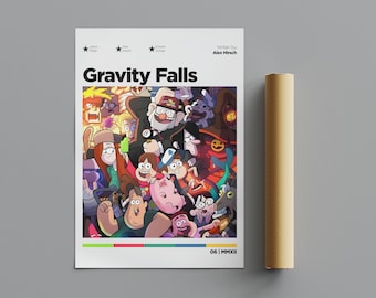 Gravity Falls Poster, Minimalist Poster, Anime Poster, Wall Art, Wall Decor, Premium Matte Vertical Posters, Movie Poster
