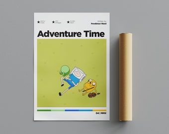 Adventure Time Poster, Minimalist Poster, Anime Poster, Wall Art, Wall Decor, Premium Matte Vertical Posters, 4K Quality, Movie Poster