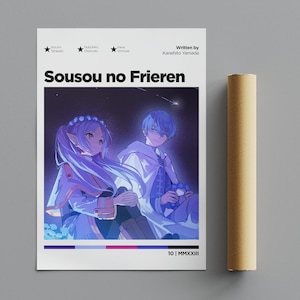 Sousou no Frieren Poster, Minimalist Poster, Anime Poster, Wall Art, Wall Decor, Premium Matte Vertical Posters, 4K Quality, Movie Poster