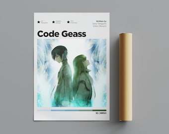 Code Geass Poster, Minimalist Poster, Anime Poster, Wall Art, Wall Decor, Premium Matte Vertical Posters, 4K Quality, Movie Poster