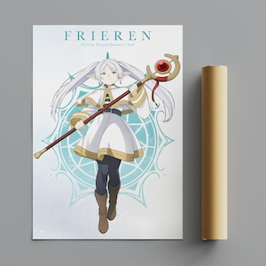 Frieren Poster, Minimalist Poster, Anime Poster, Wall Art, Wall Decor, Premium Matte Vertical Posters, 4K Quality, Movie Poster