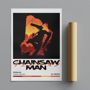 Chainsaw Man Poster, Minimalist Poster, Anime Poster, Wall Art, Wall Decor, Premium Matte Vertical Posters, 4K Quality, Movie Poster