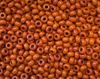 Cuentas de vidrio checo Preciosa 10/0 – Color ladrillo marrón 13600 / Cuentas checas tradicionales para joyería, abalorios, bordados y manualidades